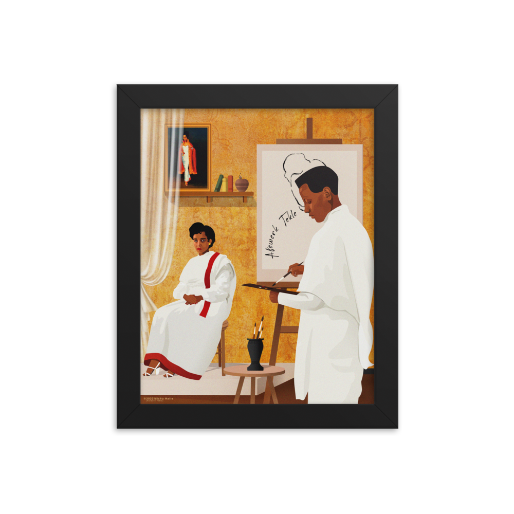 Afewerk Tekle Framed poster