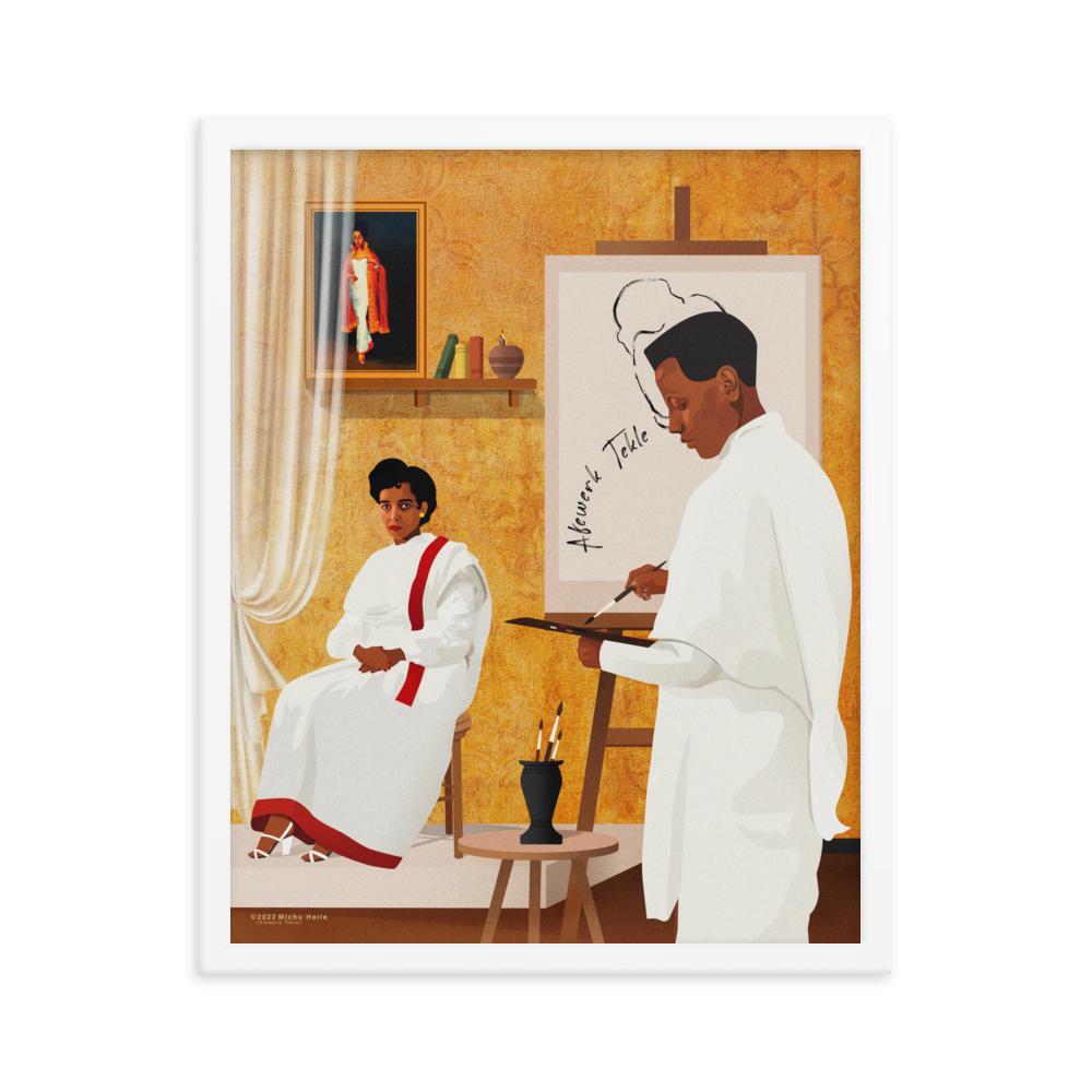 Afewerk Tekle Framed poster