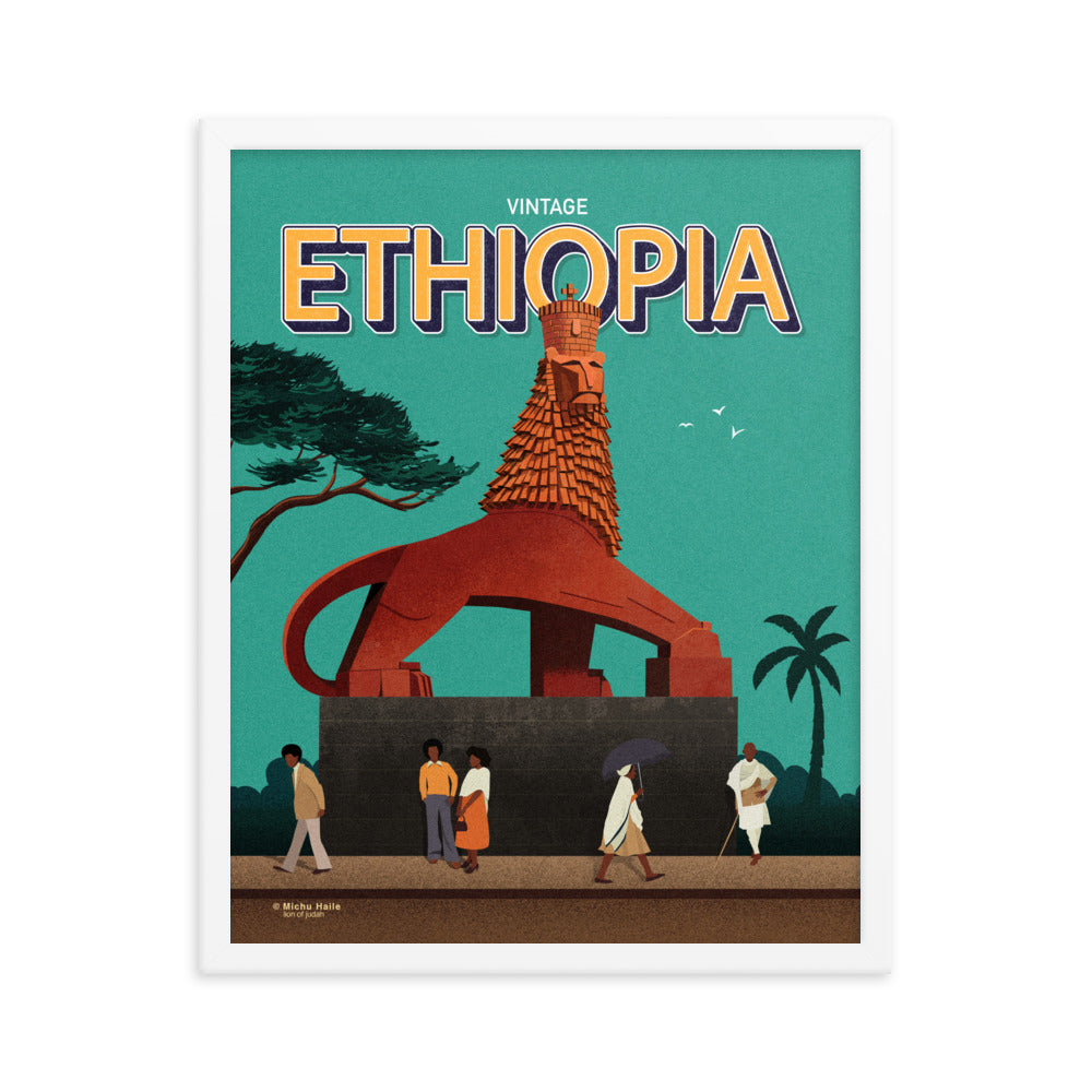 VINTAGE ETHIOPIA | Lion of Judah Framed Poster