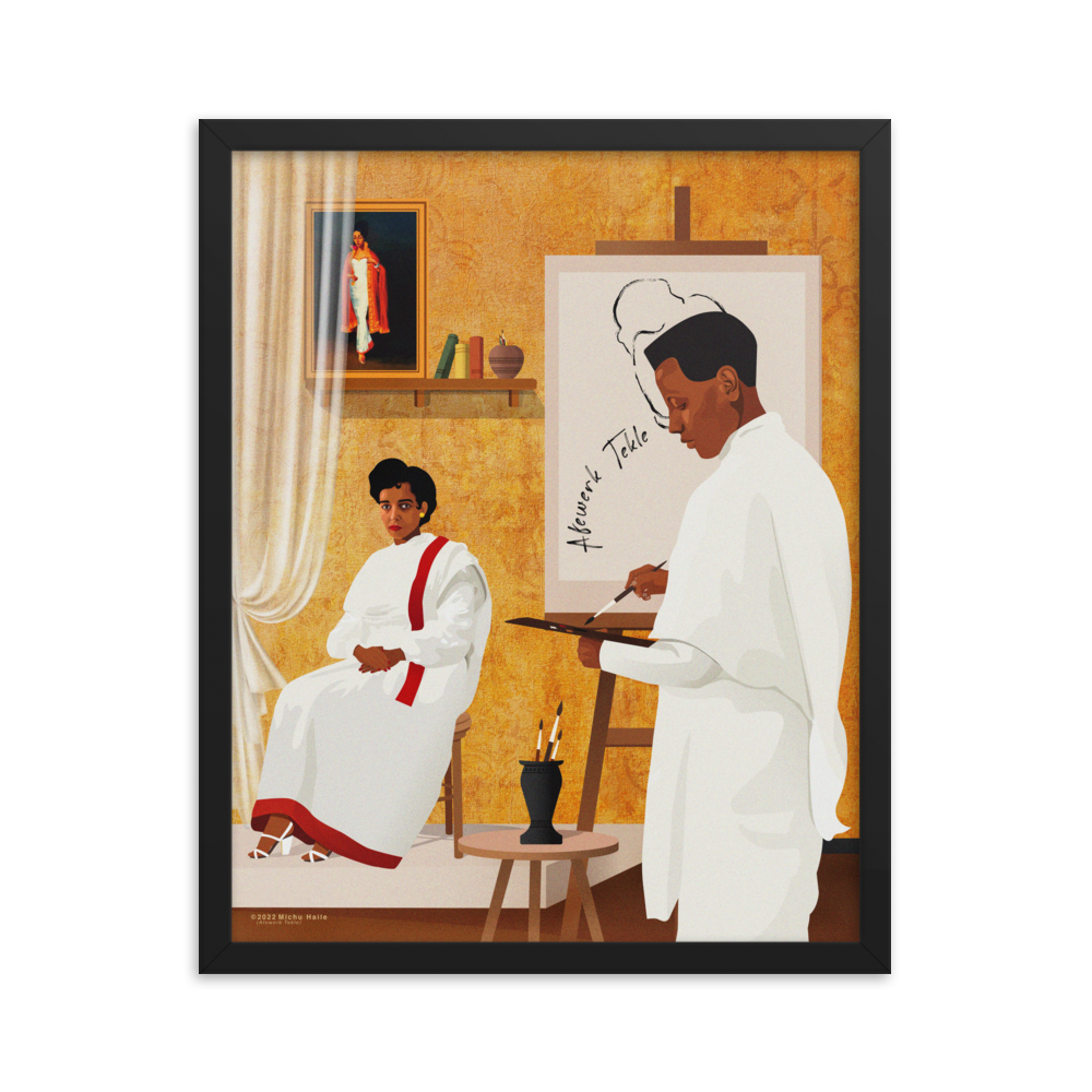 Afewerk Tekle Framed poster