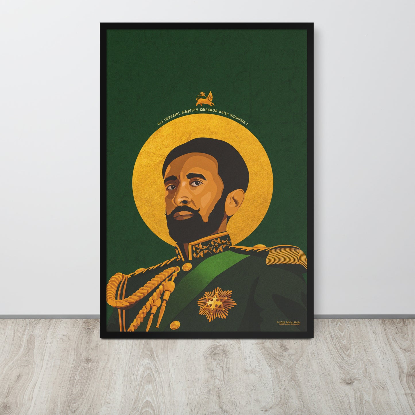 Emperor Haile Selassie Framed poster 24"x36"