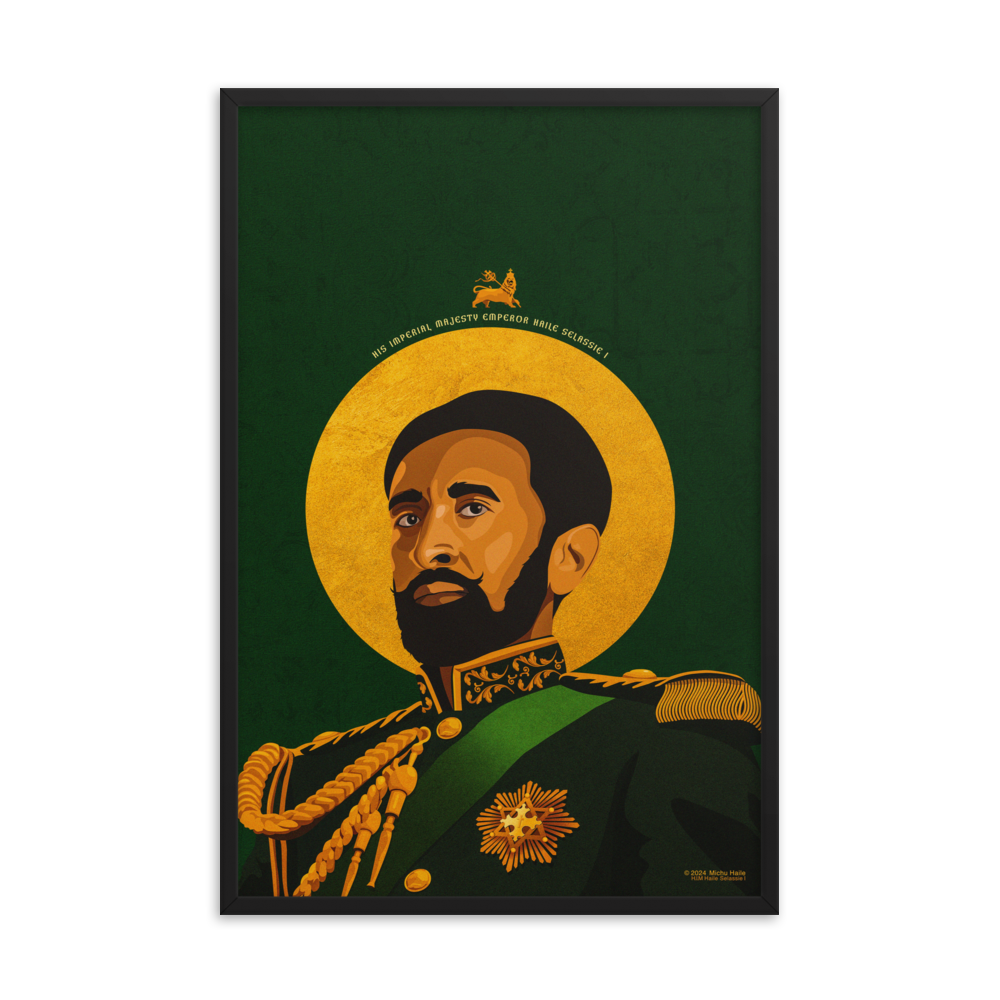 Emperor Haile Selassie Framed poster 24"x36"