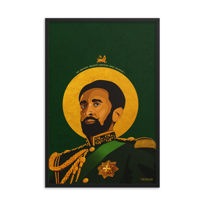 Emperor Haile Selassie Framed poster 24"x36"