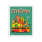 VINTAGE ETHIOPIA, Addis Ababa, Framed poster