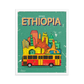 VINTAGE ETHIOPIA, Addis Ababa, Framed poster