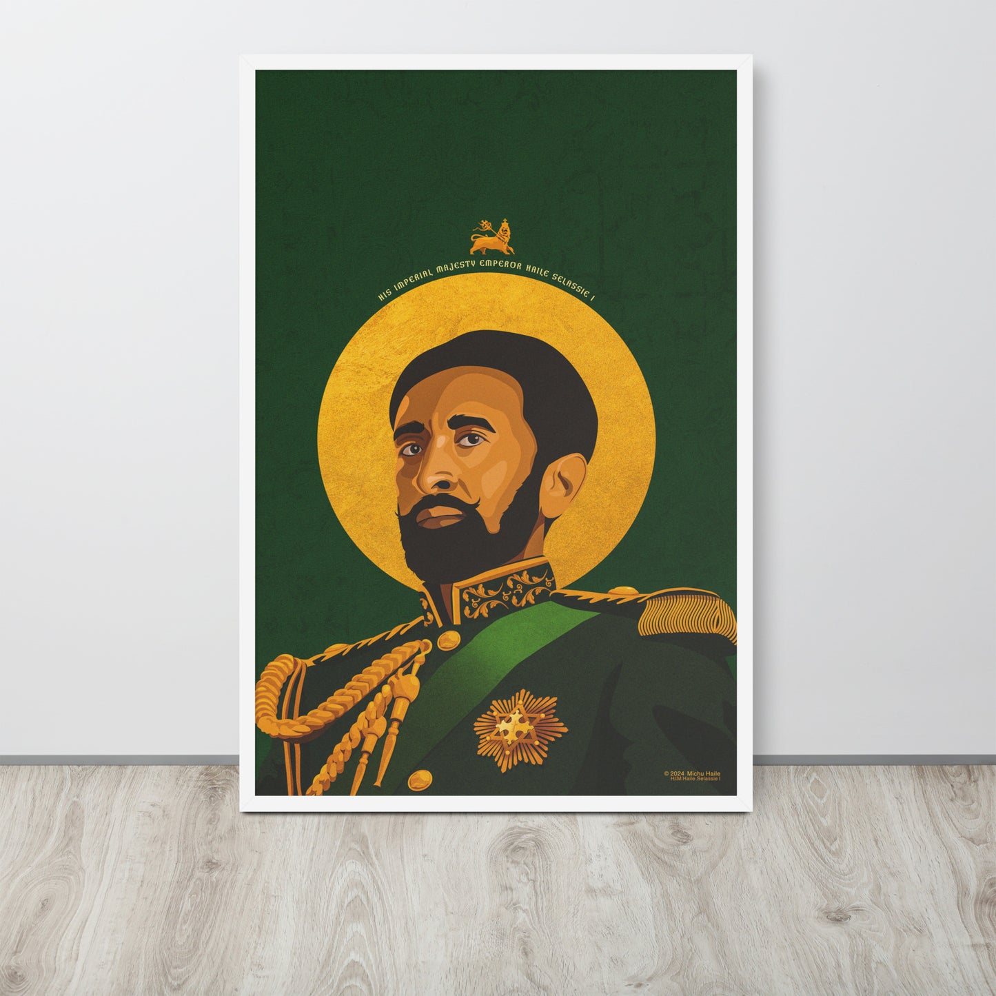 Emperor Haile Selassie Framed poster 24"x36"