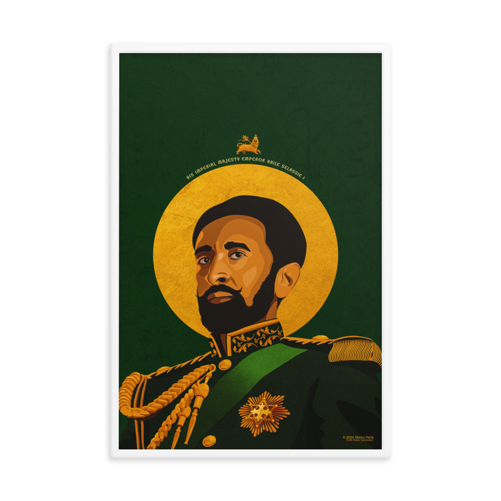 Emperor Haile Selassie Framed poster 24"x36"