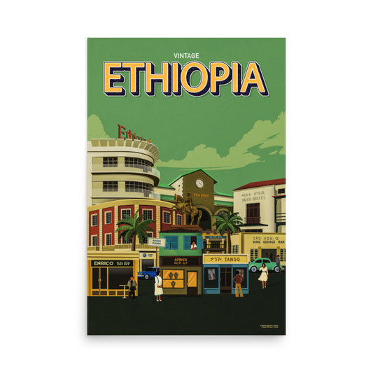 VINTAGE ETHIOPIA | Piassa Poster 25"x36"